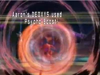 Deoxys usando psicoataque en Pokémon Battle Revolution.