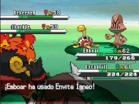 Envite ígneo NB.gif (783 kB) Emboar usando envite ígneo en Pokémon Negro y Blanco.