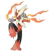 Cuando Blaziken se transforma en Mega-Blaziken, su habilidad cambia a impulso y su ataque se fortalece.