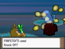 Farfetch'd usando desarme en la cuarta generación