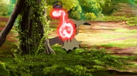 EP947 Captura de Mimikyu.png (127 kB) Mimikyu siendo capturado con una Lujo Ball.
