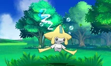 Jirachi usando descanso en la sexta generación.