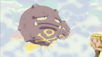 Weezing de Frank usando niebla clara.