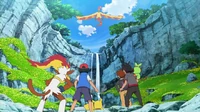 Gary Oak buscando la ala de Moltres.