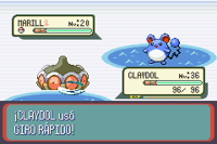 Claydol usando giro rápido en la tercera generación.