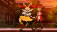 EP868 Braixen recién evolucionado