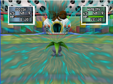 Oddish usando absorber en Pokémon Stadium 2.