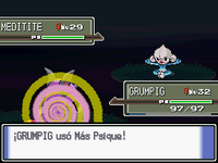 Grumpig usando más psique en la cuarta generación.