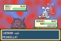 Gengar usando pesadilla en la tercera generación.