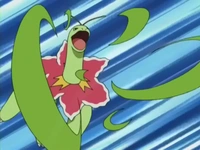 Meganium de Casey usando hoja afilada.