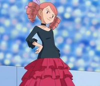 Úrsula en su traje de concursos.