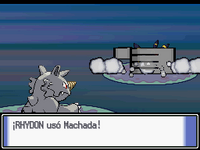 Rhydon usando machada en la cuarta generación.