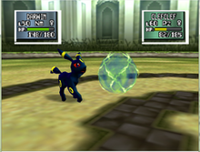 Umbreon usando electrocañón en Pokémon Stadium 2.