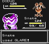 Arbok usando deslumbrar en la primera generación.