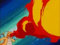 Dragonite de Drake usando furia dragón.