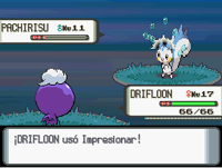 Drifloon usando impresionar en la cuarta generación.