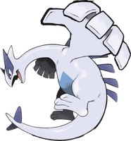 Ilustración de Lugia en la portada de Pokémon Plata SoulSilver.