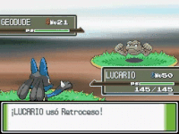 RetrocesoPL.gif (603 kB) Lucario usando retribución en la cuarta generación.