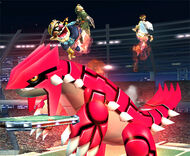 Groudon usando sofoco en Super Smash Bros. Brawl.