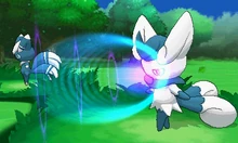 Meowstic usando paranormal en la sexta generación.