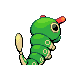 Imagen posterior de Caterpie macho o hembra en la cuarta generación