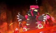 Groudon primigenio en Pokemon Rubí Omega.