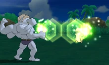 Machamp usando anticipo en la séptima generación.