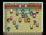 El dojo en / con los líderes reunidos.