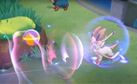Sylveon realizando un ataque en Pokémon UNITE.