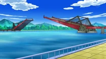 Puente Driftveil/Puente de Fayenza en el anime.