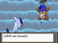 Lugia usando cascada en la cuarta generación.