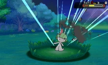 Ralts recibiendo represión metal en la sexta generación.