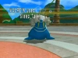 Walrein usando sonámbulo en Pokémon Battle Revolution.