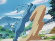 Vaporeon de Sumomo usando ataque arena.