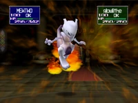 Mewtwo usando venganza en Pokémon Stadium.