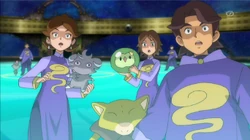 EP895 Espurr, Solosis, Spoink y Abra