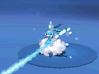 Altaria recibiendo rayo hielo en la quinta generación.