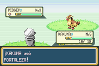 Kakuna usando fortaleza en la tercera generación.