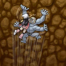 Artwork de treparrocas.png (578 kB) Artwork de Maya ordenando a su Machamp usar treparrocas.