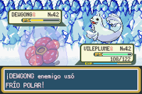 Dewgong usando frío polar en la tercera generación.