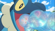 EP821 Frogadier usando burbujas