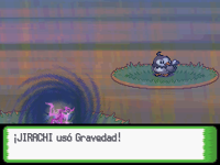 Jirachi usando gravedad en la cuarta generación.