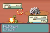 Graveler usando explosión en la tercera generación