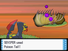 Seviper usando cola veneno en la cuarta generación.