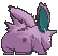 Imagen posterior de Nidoran macho en la sexta y séptima generación