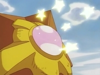 Staryu de Misty usando rapidez.