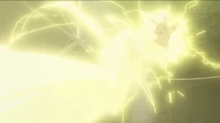 Pikachu usando rayo.