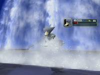 Golduck usando cascada en Pokémon Colosseum.