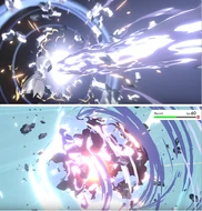 Duraludon usando metaláser en la octava generación.