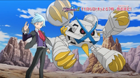 SME02 Mega-Metagross variocolor junto a Máximo Peñas